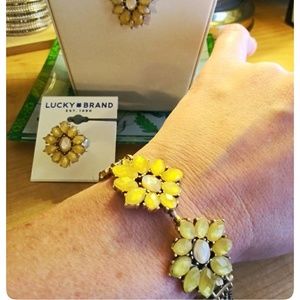 Lucky Brand Floral Gold Bracelet NWT